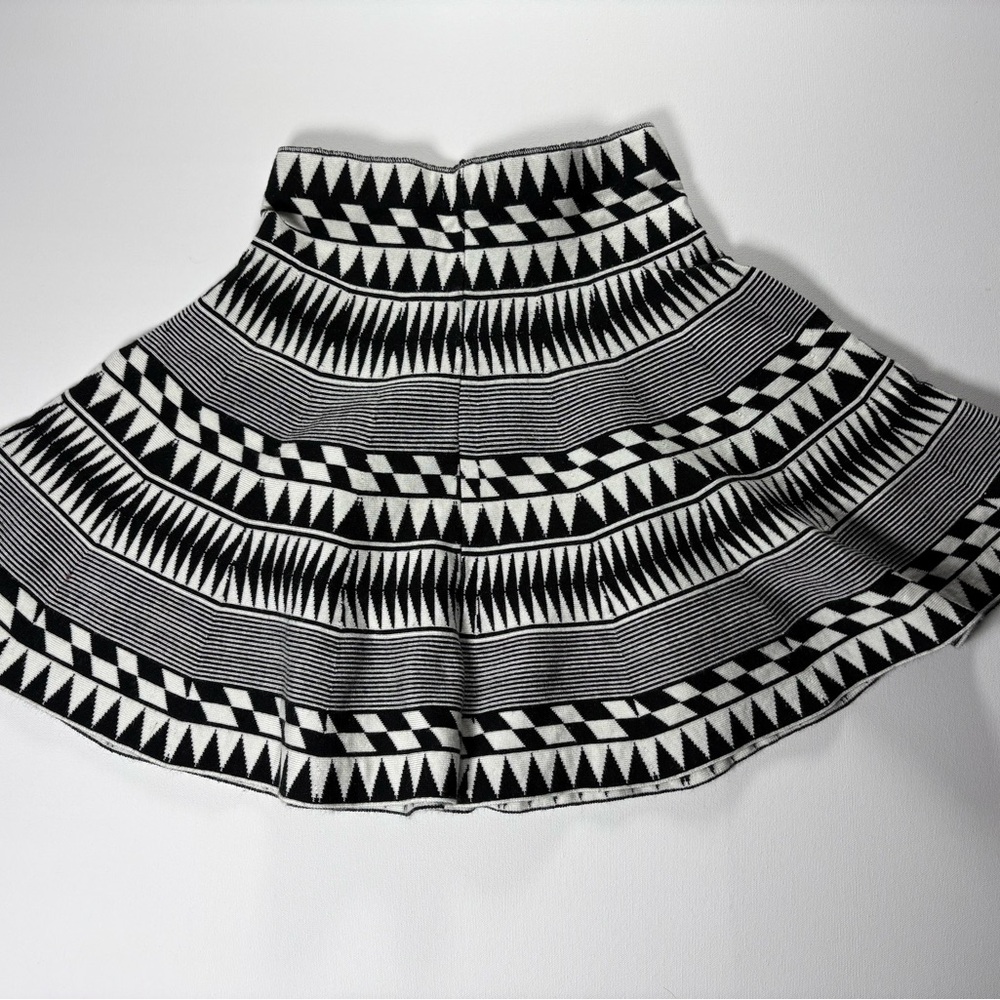 Mi Ami Black and White Geometric Skater Skirt - Picture 5 of 6